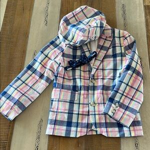 Gymboree Blue and Pink Blazer Classic Plaid Design